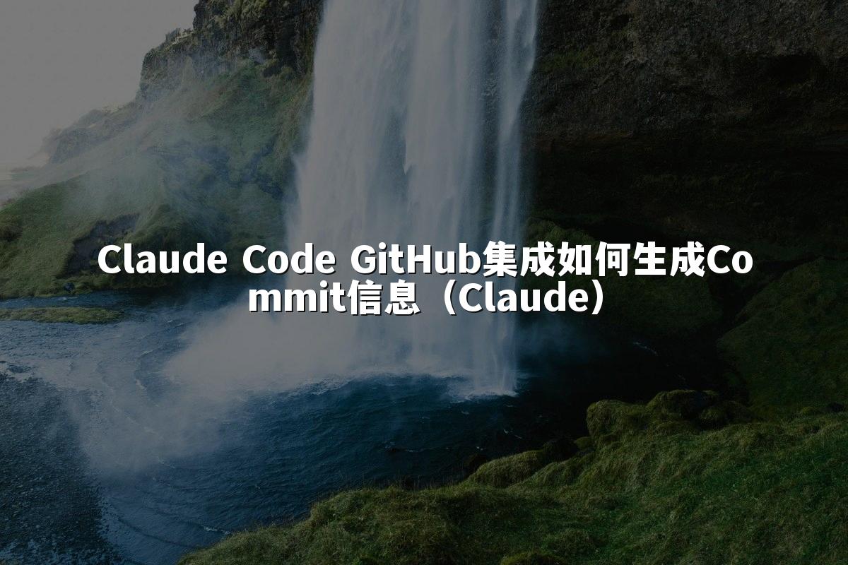 Claude Code GitHub集成如何生成Commit信息（Claude）