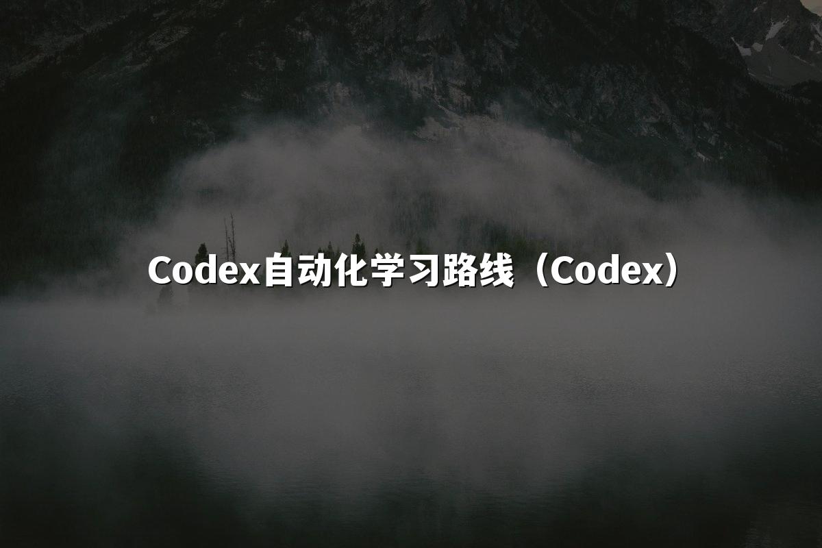 Codex自动化学习路线(Codex)