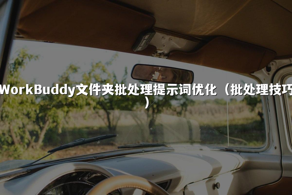 WorkBuddy文件夹批处理提示词优化(批处理技巧)