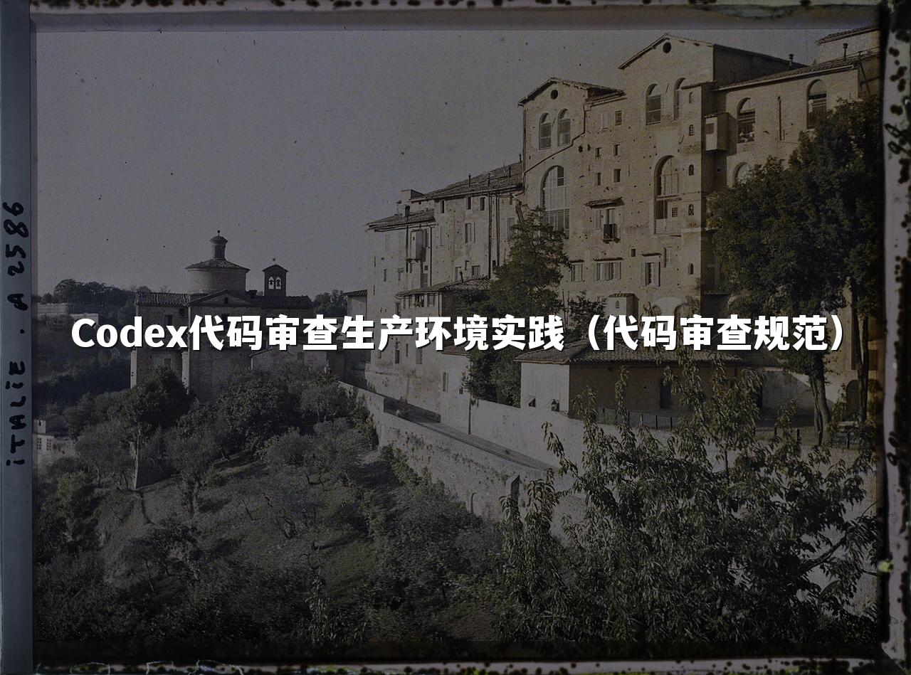 Codex代码审查生产环境实践(代码审查规范)