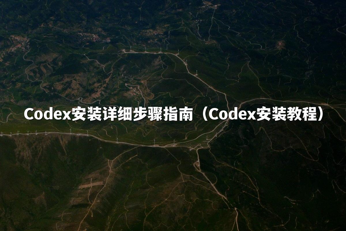 Codex安装详细步骤指南（Codex安装教程）