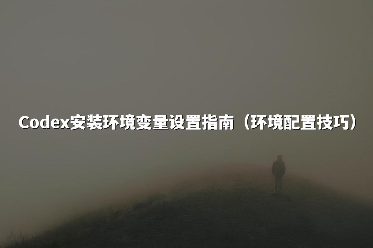 Codex安装环境变量设置指南(环境配置技巧)
