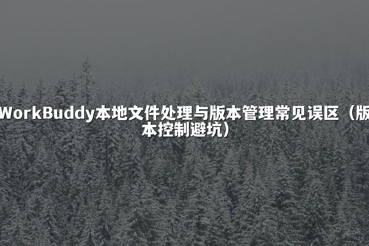 WorkBuddy本地文件处理与版本管理常见误区(版本控制避坑)