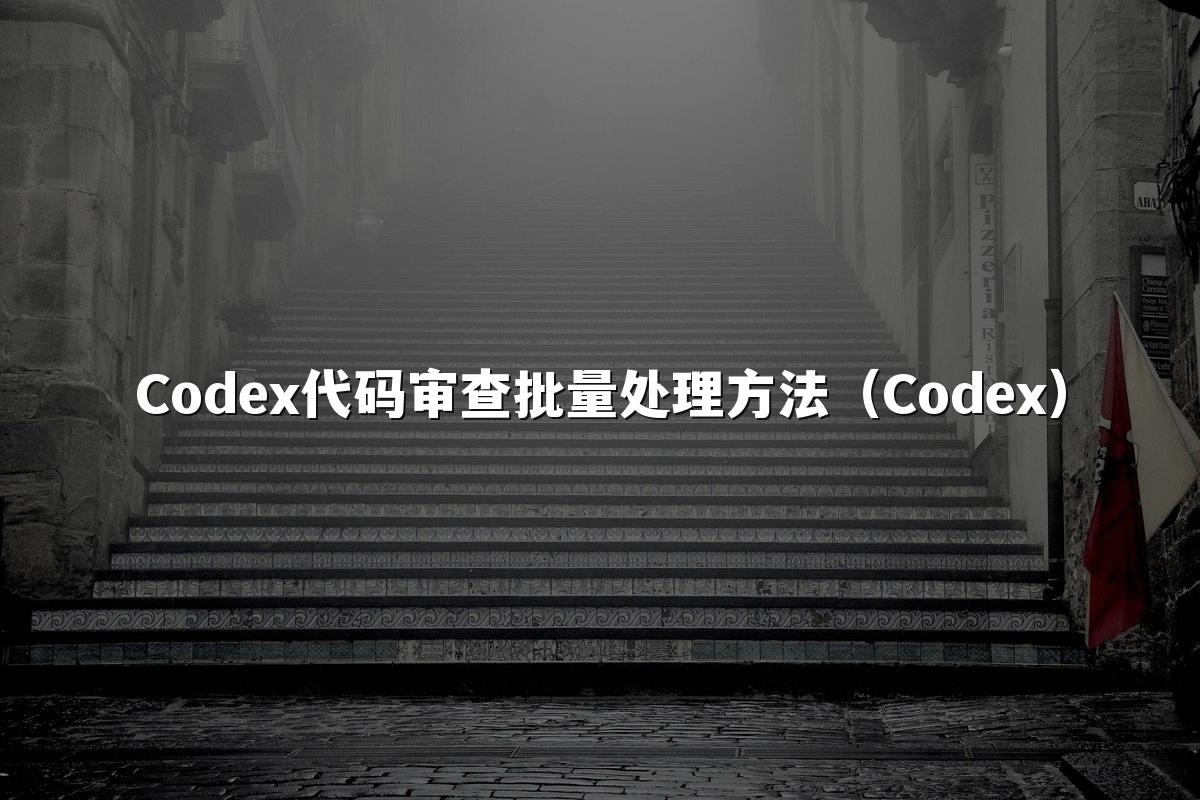 Codex代码审查批量处理方法(Codex)