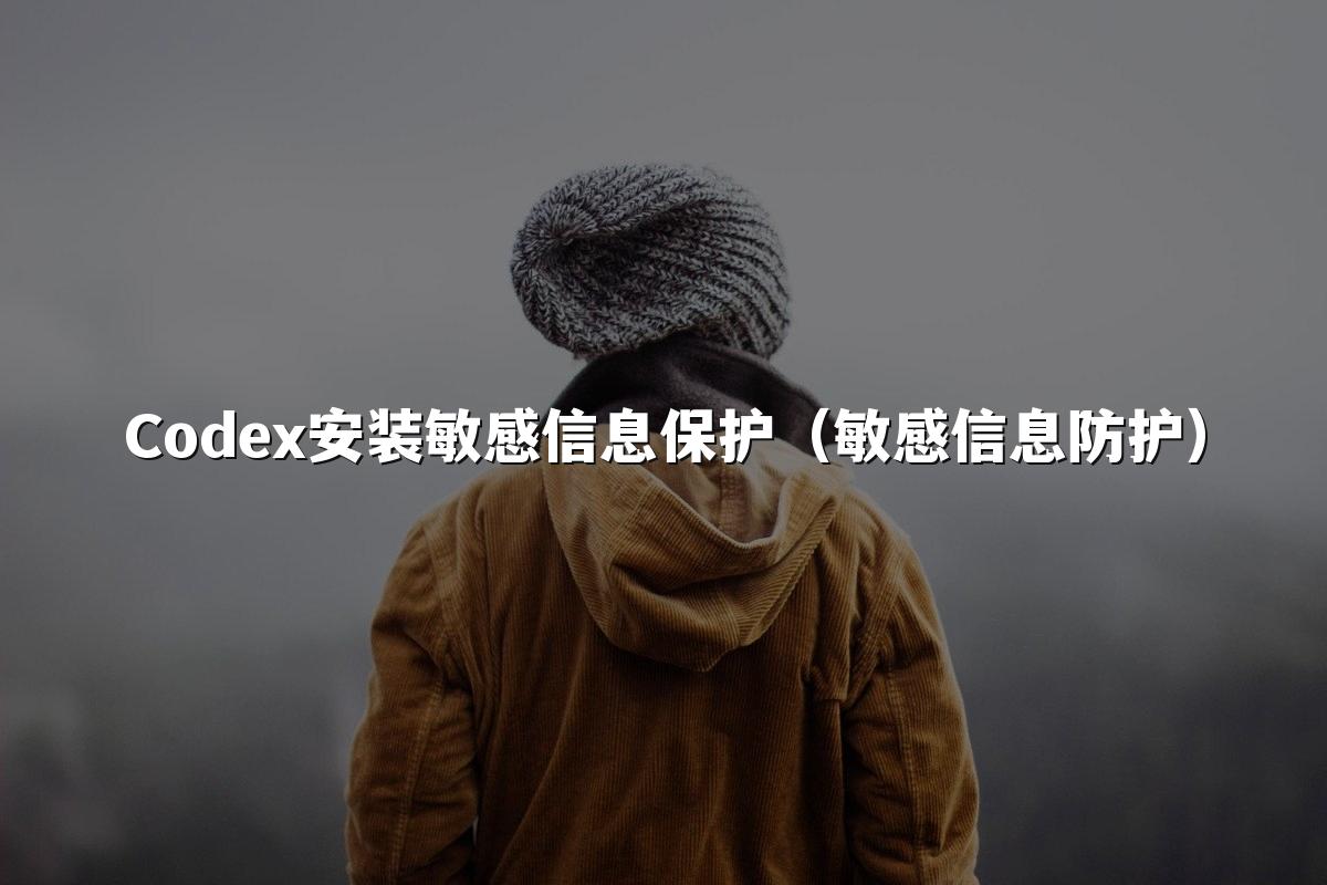 Codex安装敏感信息保护（敏感信息防护）