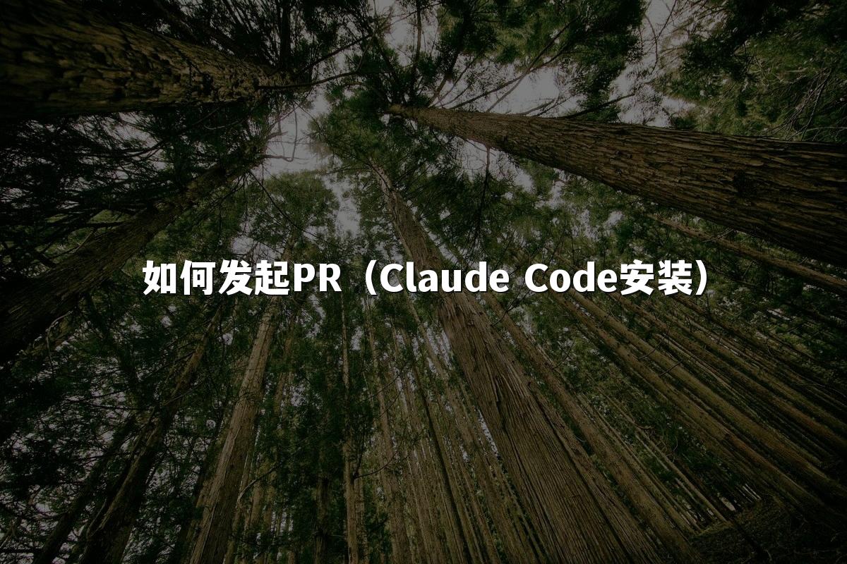 如何发起PR（Claude Code安装）
