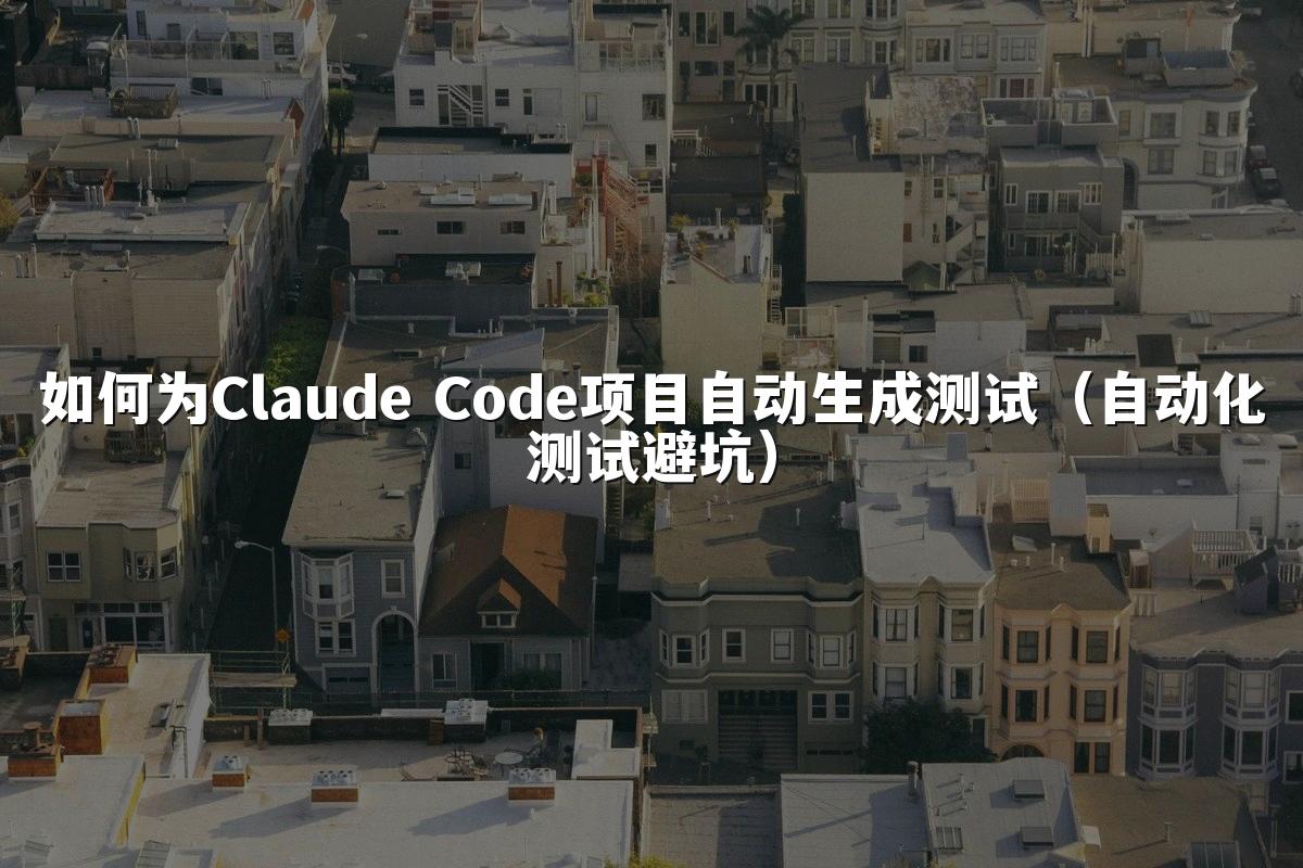 如何为Claude Code项目自动生成测试(自动化测试避坑)