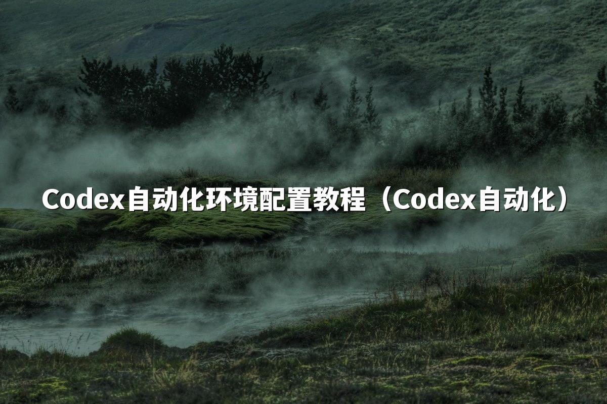 Codex自动化环境配置教程(Codex自动化)