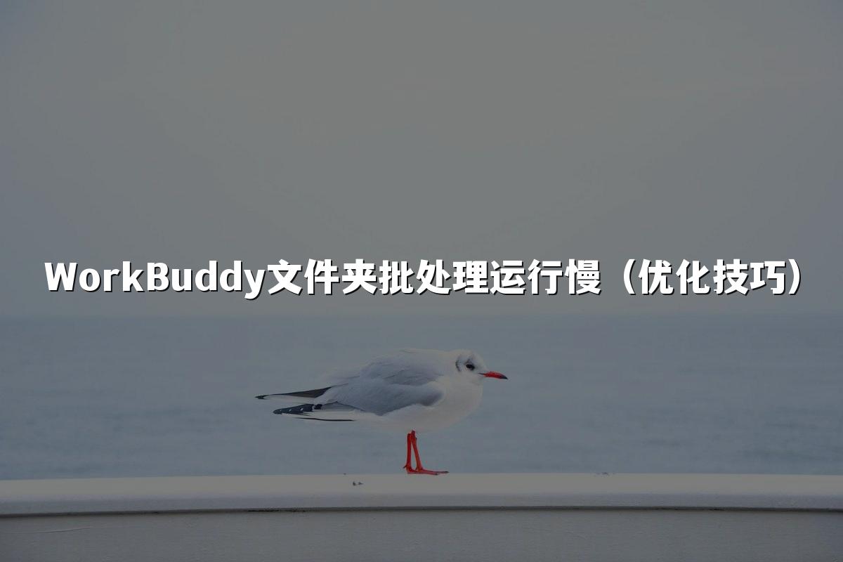WorkBuddy文件夹批处理运行慢(优化技巧)