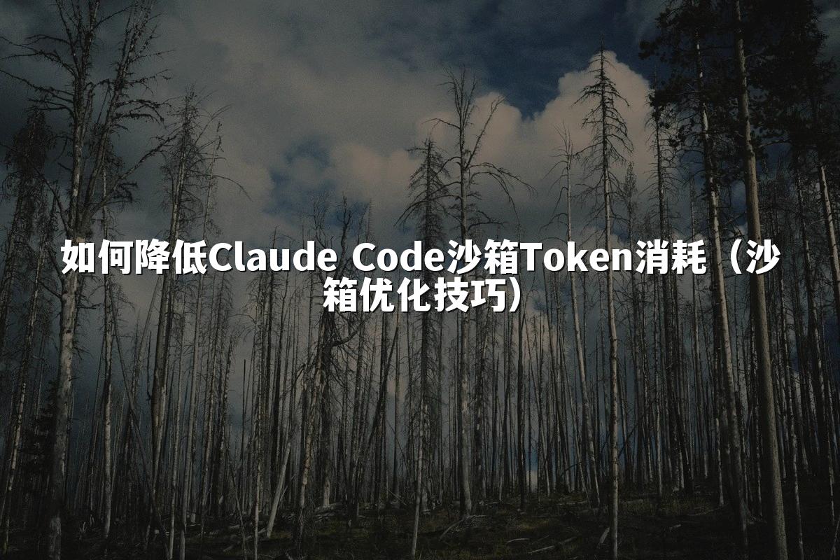 如何降低Claude Code沙箱Token消耗(沙箱优化技巧)