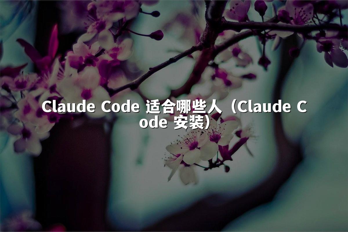 Claude Code 适合哪些人(Claude Code 安装)