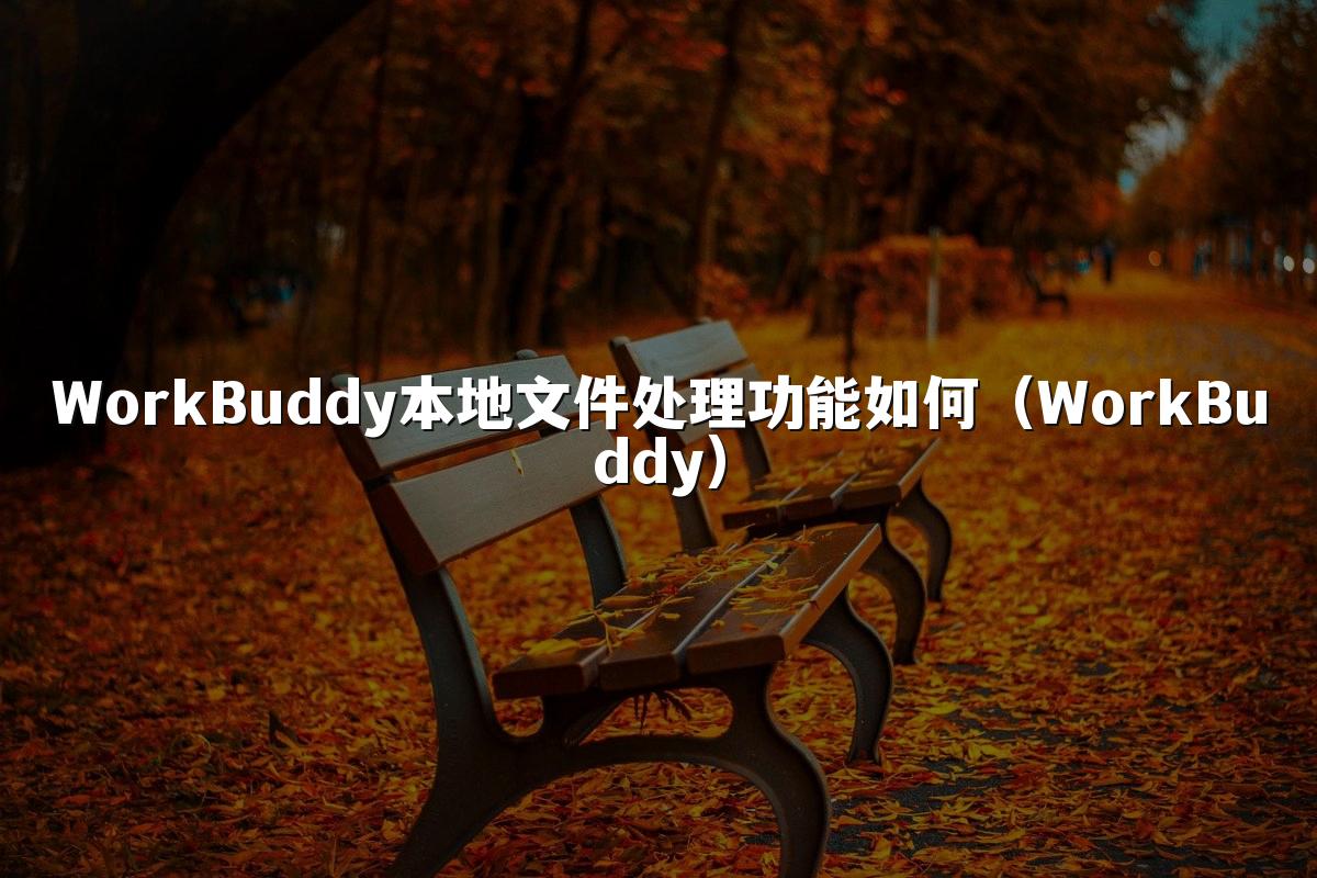 WorkBuddy本地文件处理功能如何(WorkBuddy)