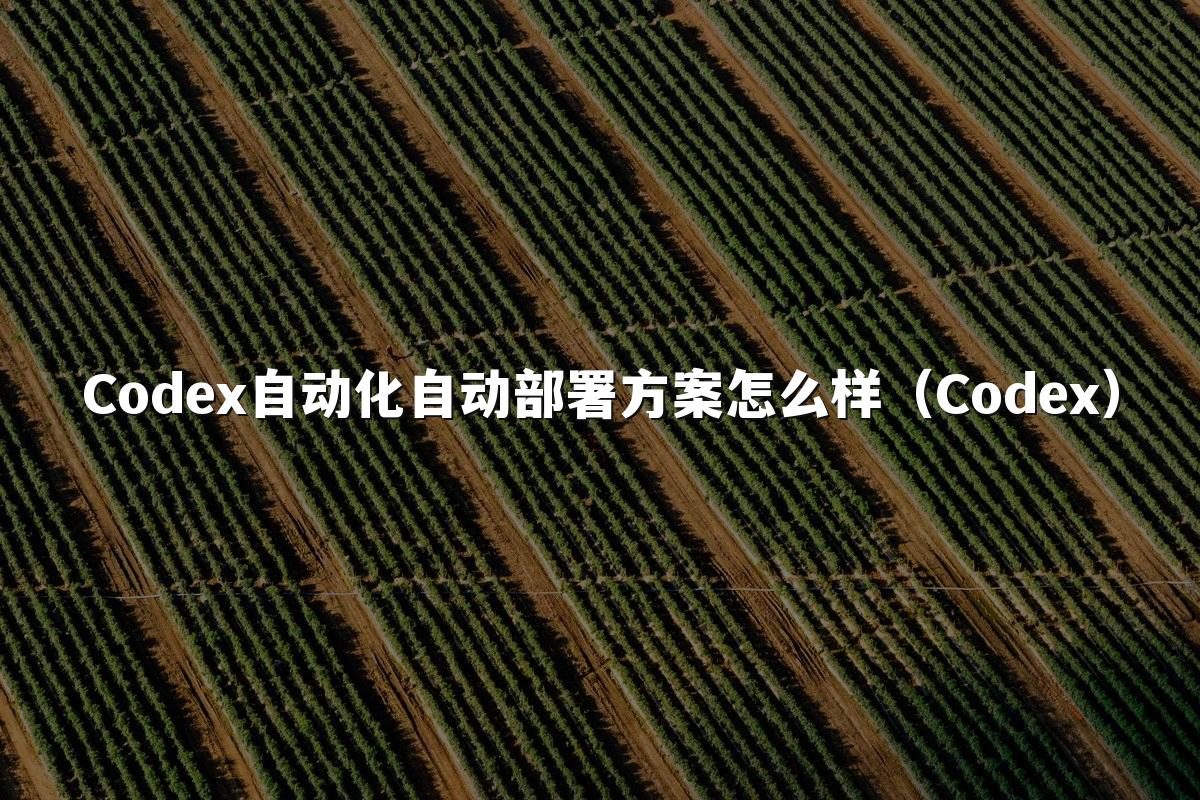 Codex自动化自动部署方案怎么样(Codex)