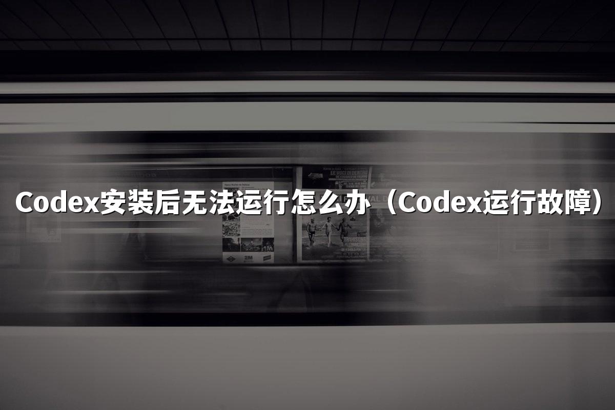 Codex安装后无法运行怎么办(Codex运行故障)