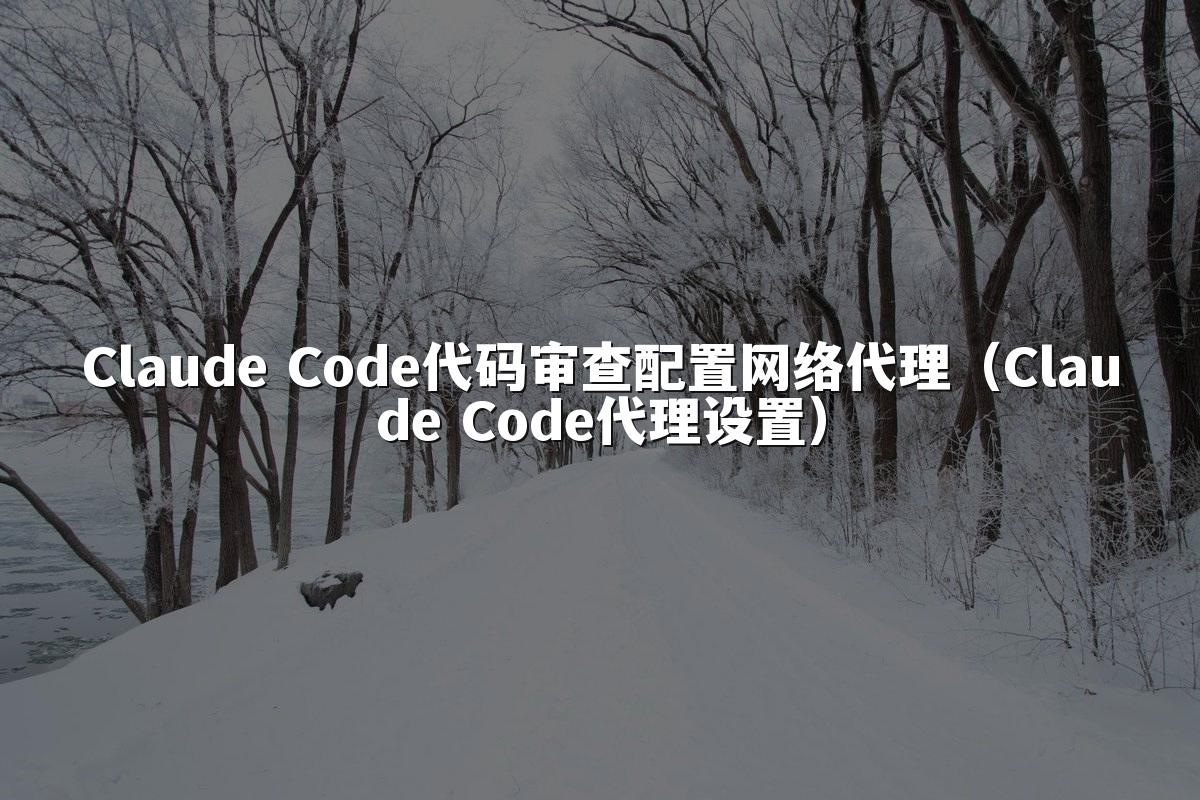Claude Code代码审查配置网络代理(Claude Code代理设置)