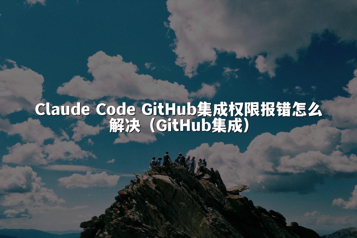 Claude Code GitHub集成权限报错怎么解决(GitHub集成)