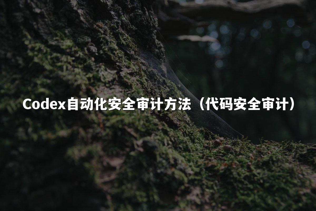 Codex自动化安全审计方法(代码安全审计)