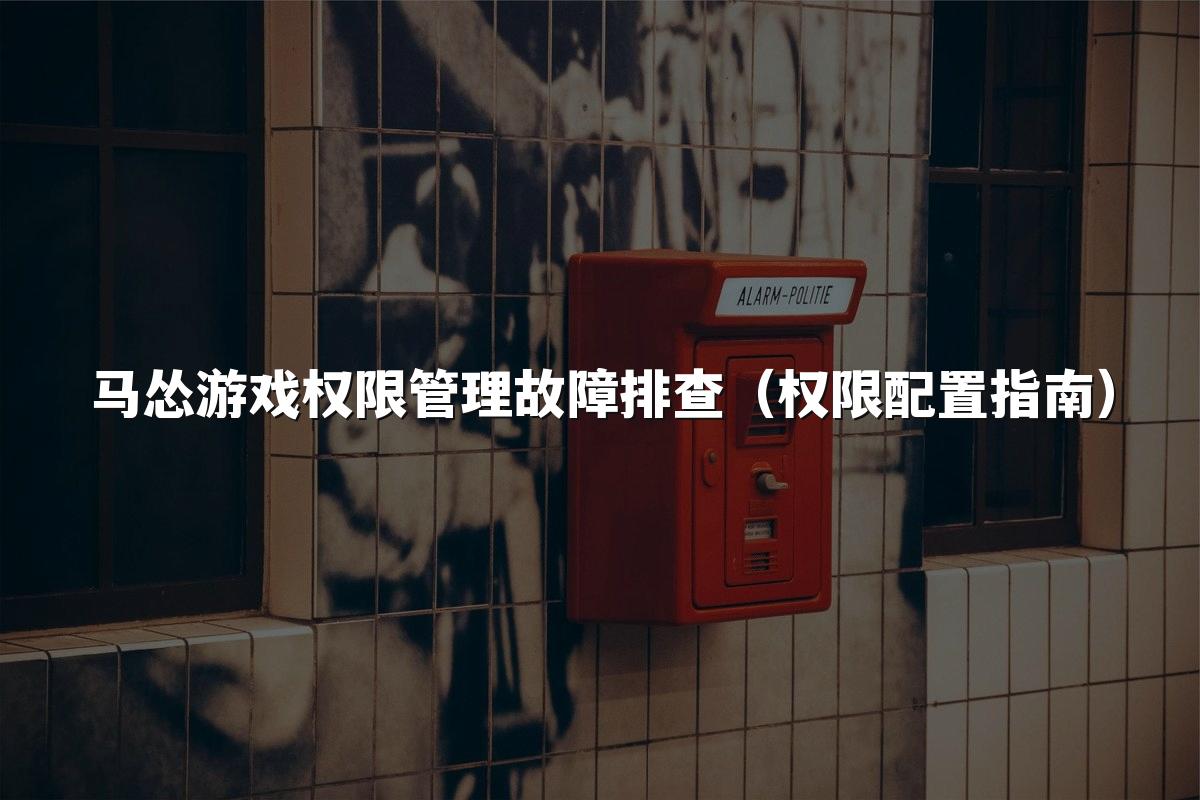 马怂游戏权限管理故障排查（权限配置指南）