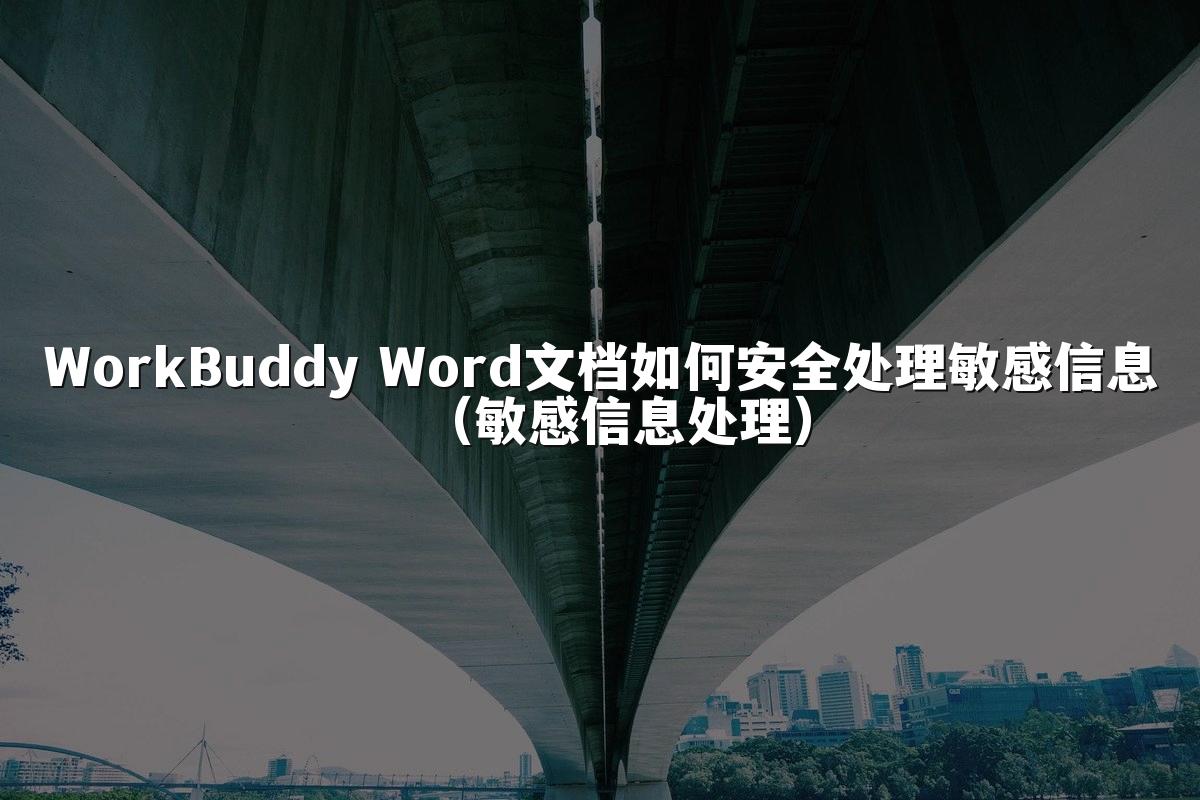 WorkBuddy Word文档如何安全处理敏感信息（敏感信息处理）