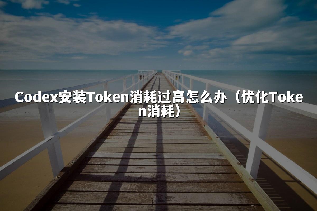Codex安装Token消耗过高怎么办（优化Token消耗）