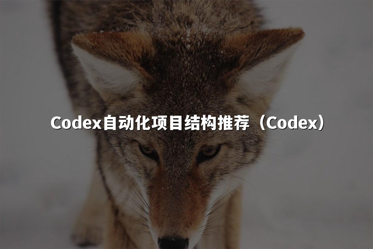 Codex自动化项目结构推荐(Codex)