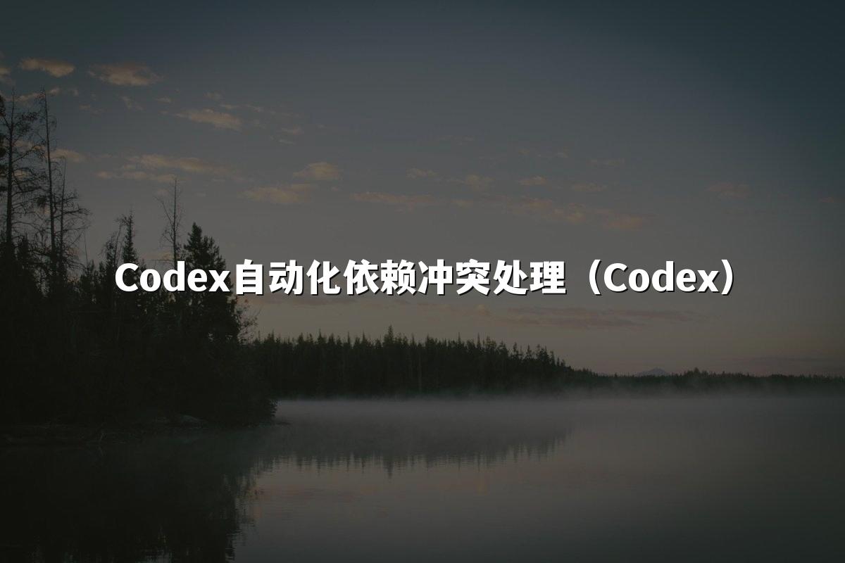 Codex自动化依赖冲突处理(Codex)