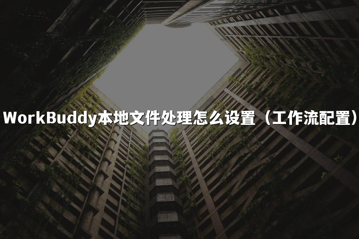 WorkBuddy本地文件处理怎么设置(工作流配置)