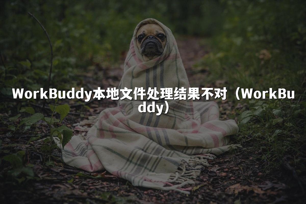 WorkBuddy本地文件处理结果不对(WorkBuddy)