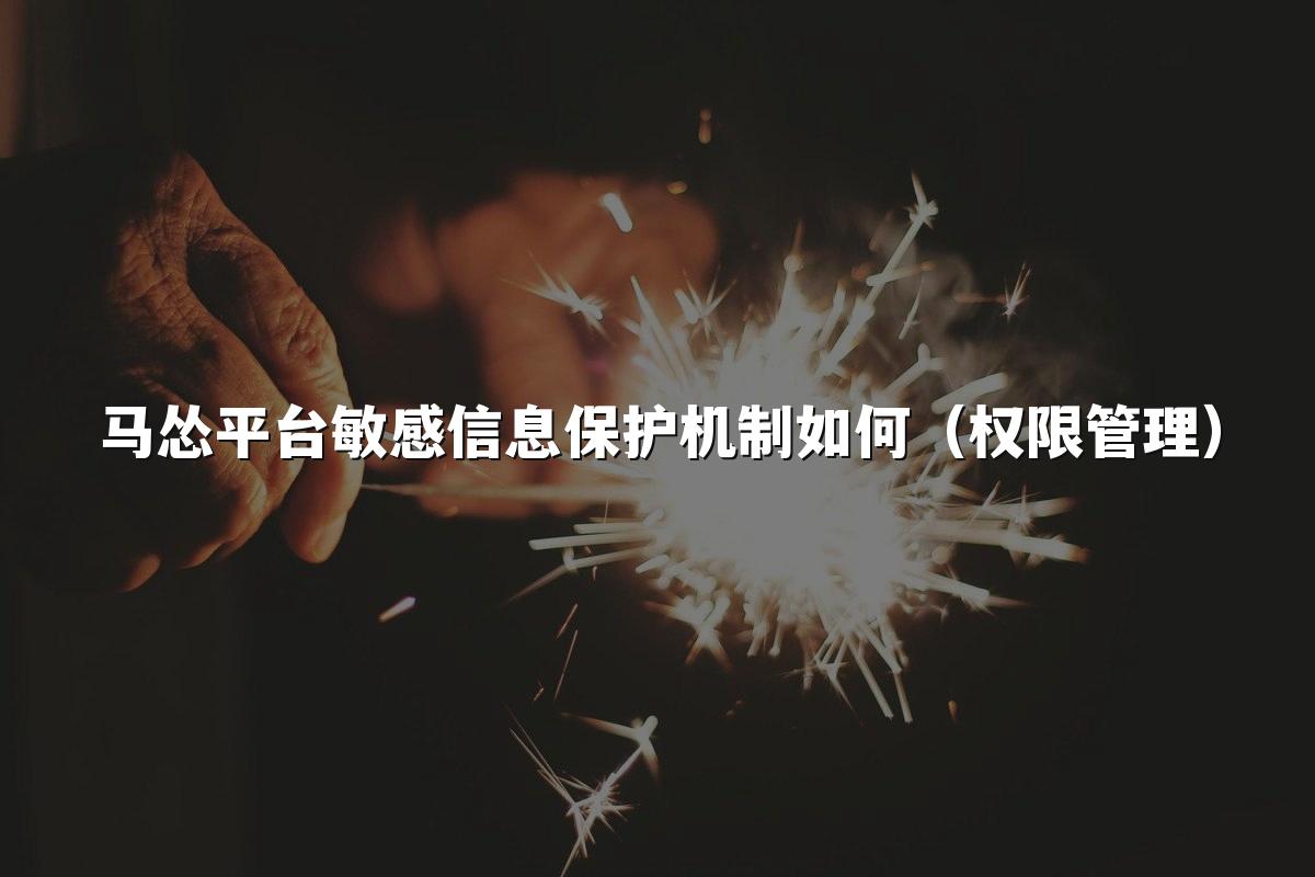 马怂平台敏感信息保护机制如何（权限管理）