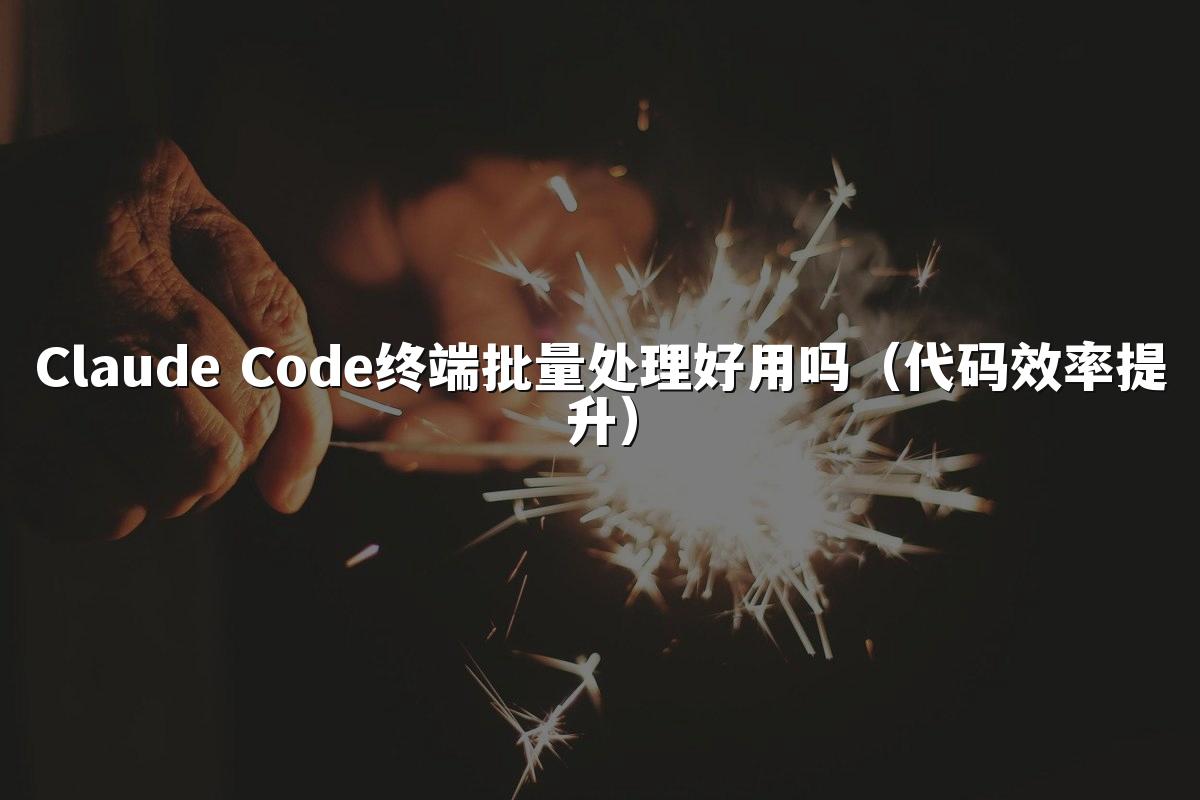 Claude Code终端批量处理好用吗(代码效率提升)