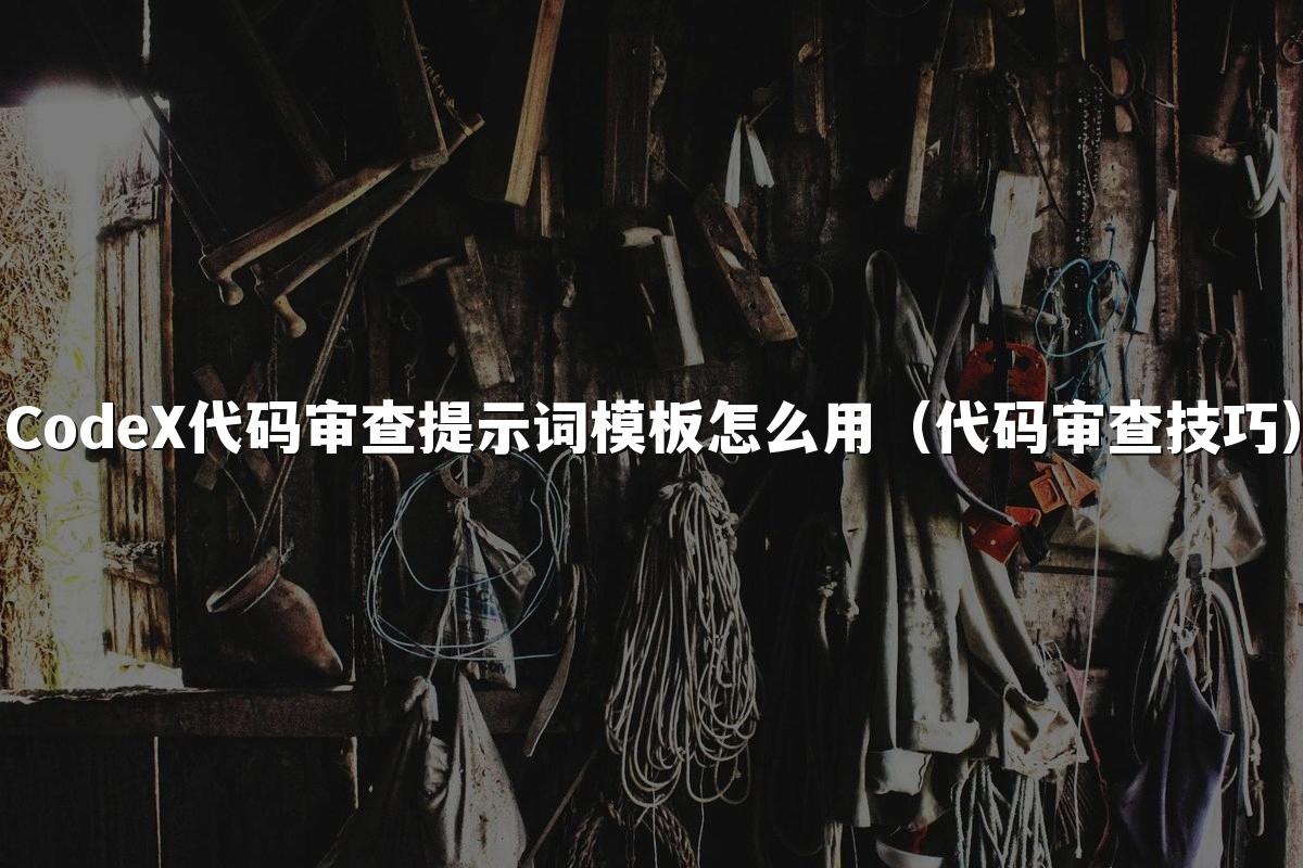 CodeX代码审查提示词模板怎么用（代码审查技巧）