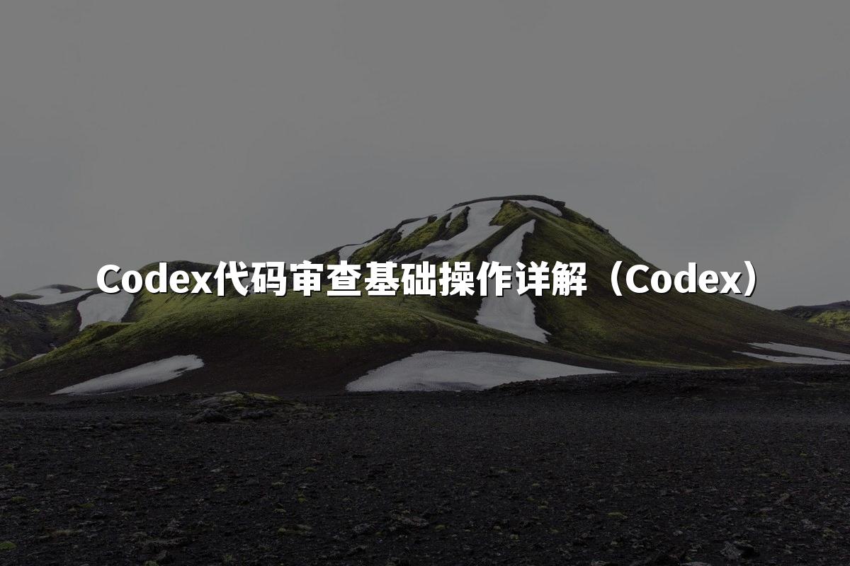 Codex代码审查基础操作详解(Codex)