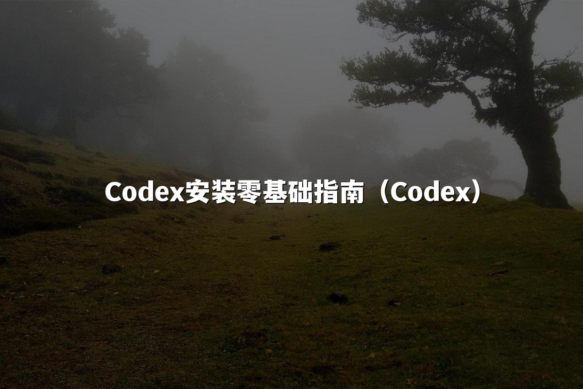 Codex安装零基础指南（Codex）