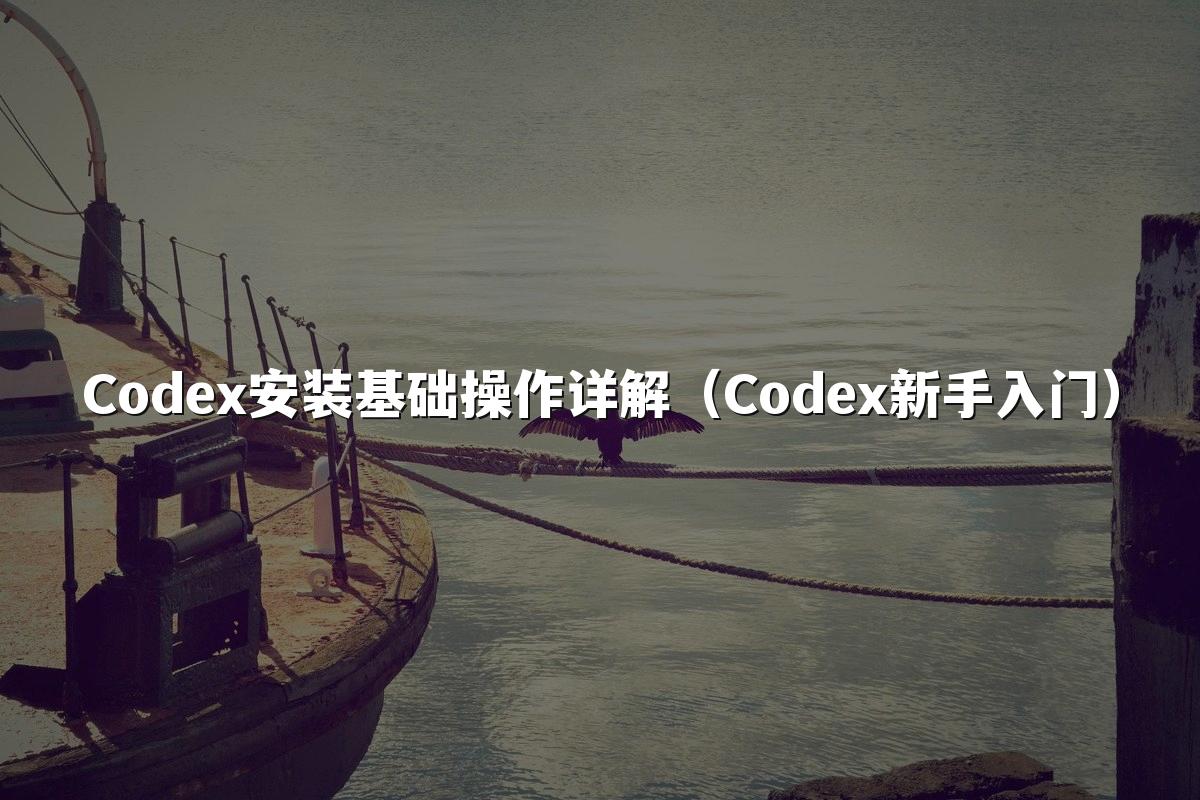 Codex安装基础操作详解（Codex新手入门）