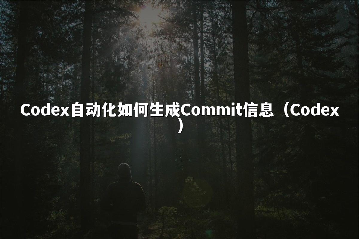 Codex自动化如何生成Commit信息（Codex）