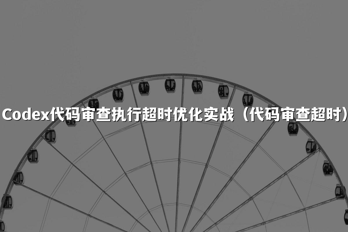 Codex代码审查执行超时优化实战（代码审查超时）