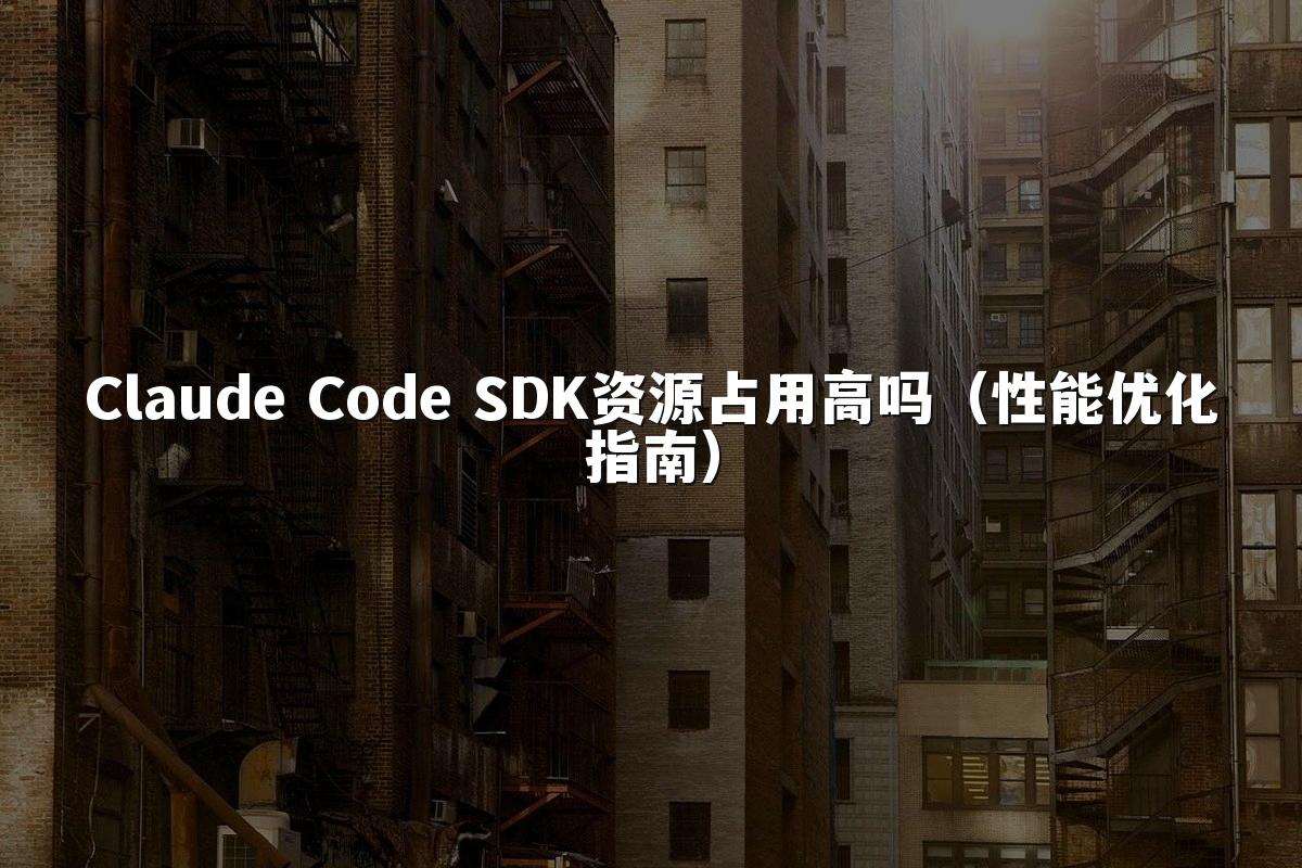 Claude Code SDK资源占用高吗(性能优化指南)