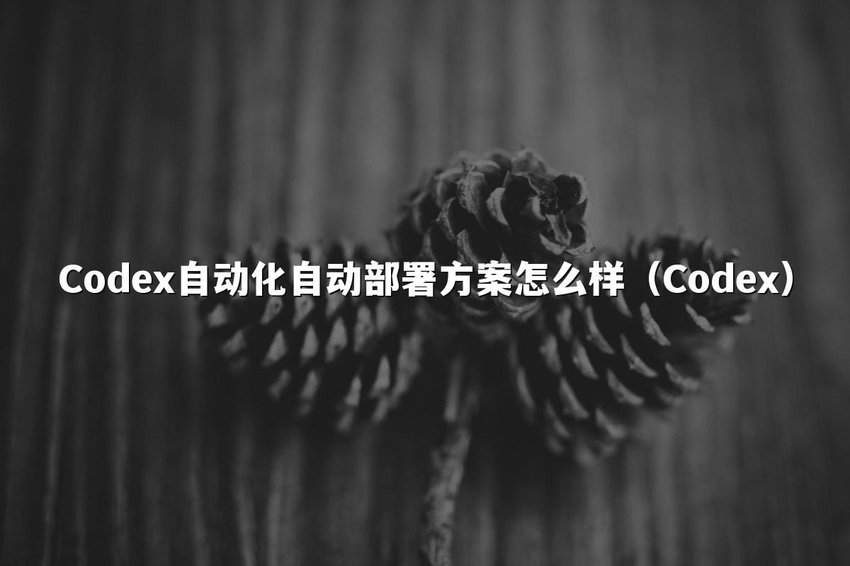 Codex自动化自动部署方案怎么样（Codex）