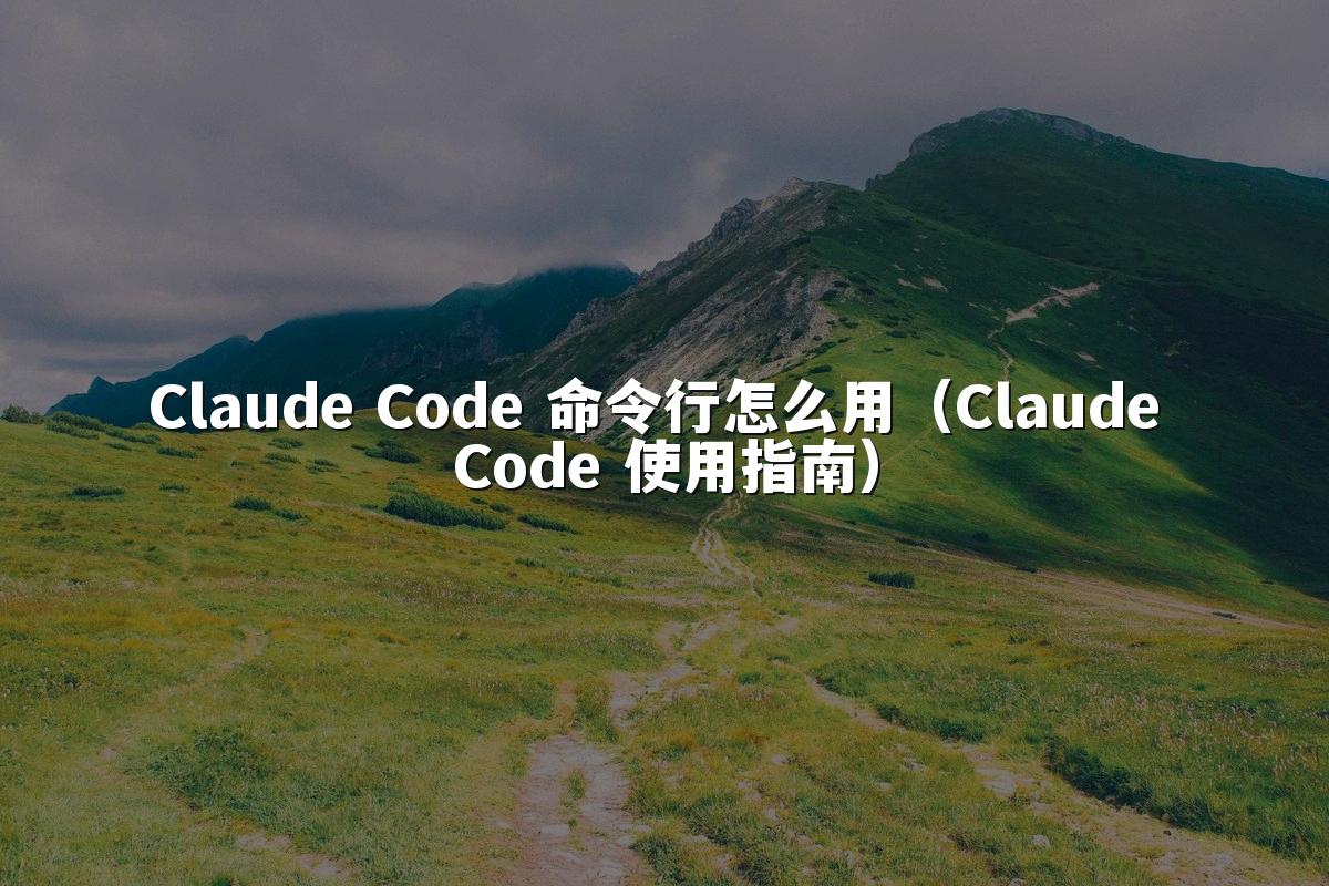 Claude Code 命令行怎么用(Claude Code 使用指南)