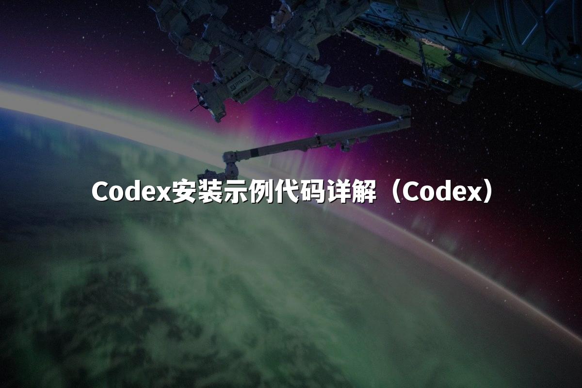 Codex安装示例代码详解（Codex）