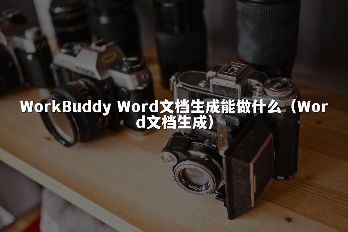 WorkBuddy Word文档生成能做什么(Word文档生成)