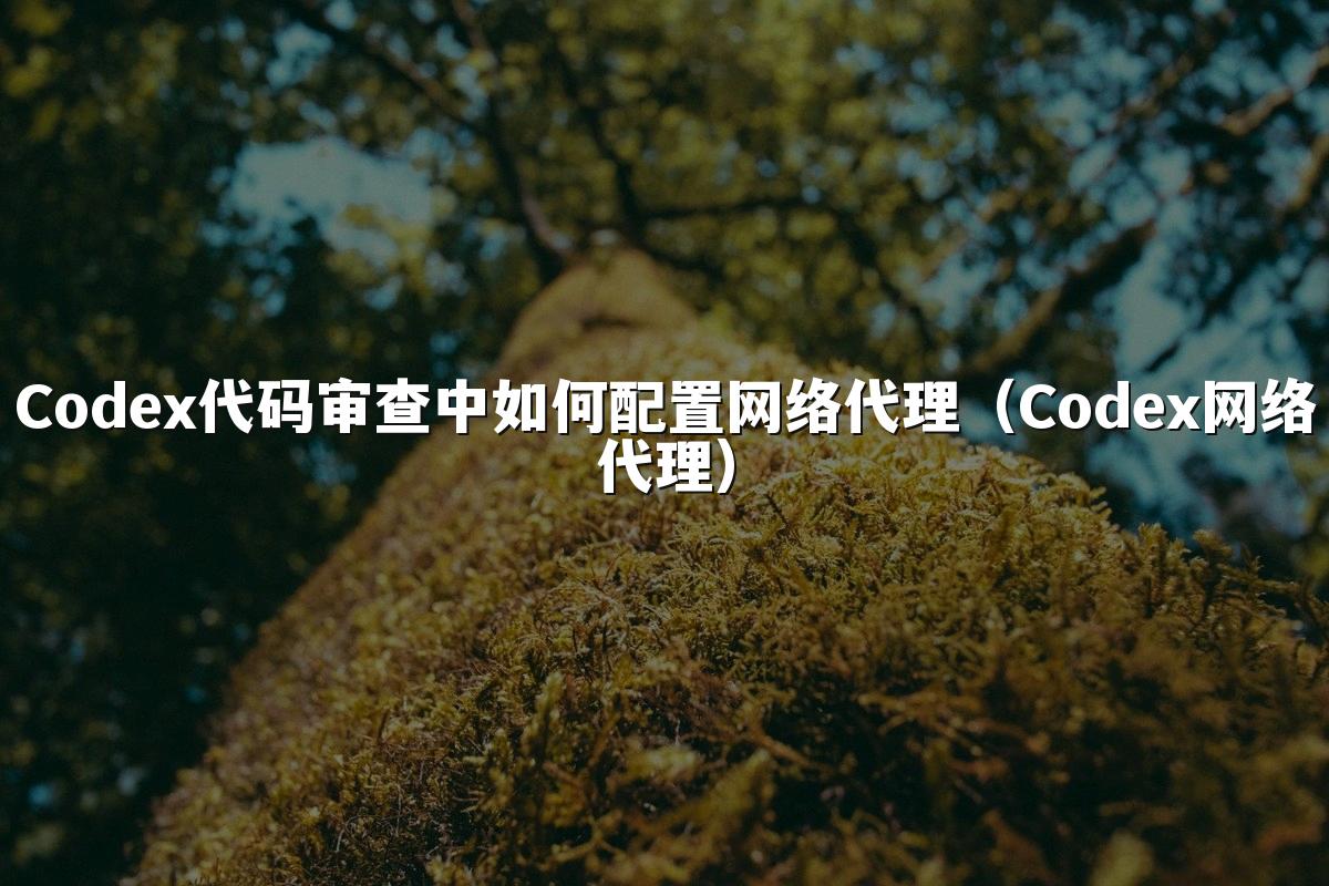 Codex代码审查中如何配置网络代理(Codex网络代理)