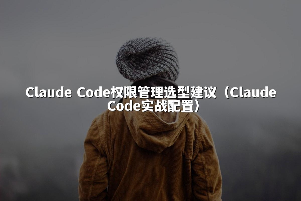 Claude Code权限管理选型建议(Claude Code实战配置)