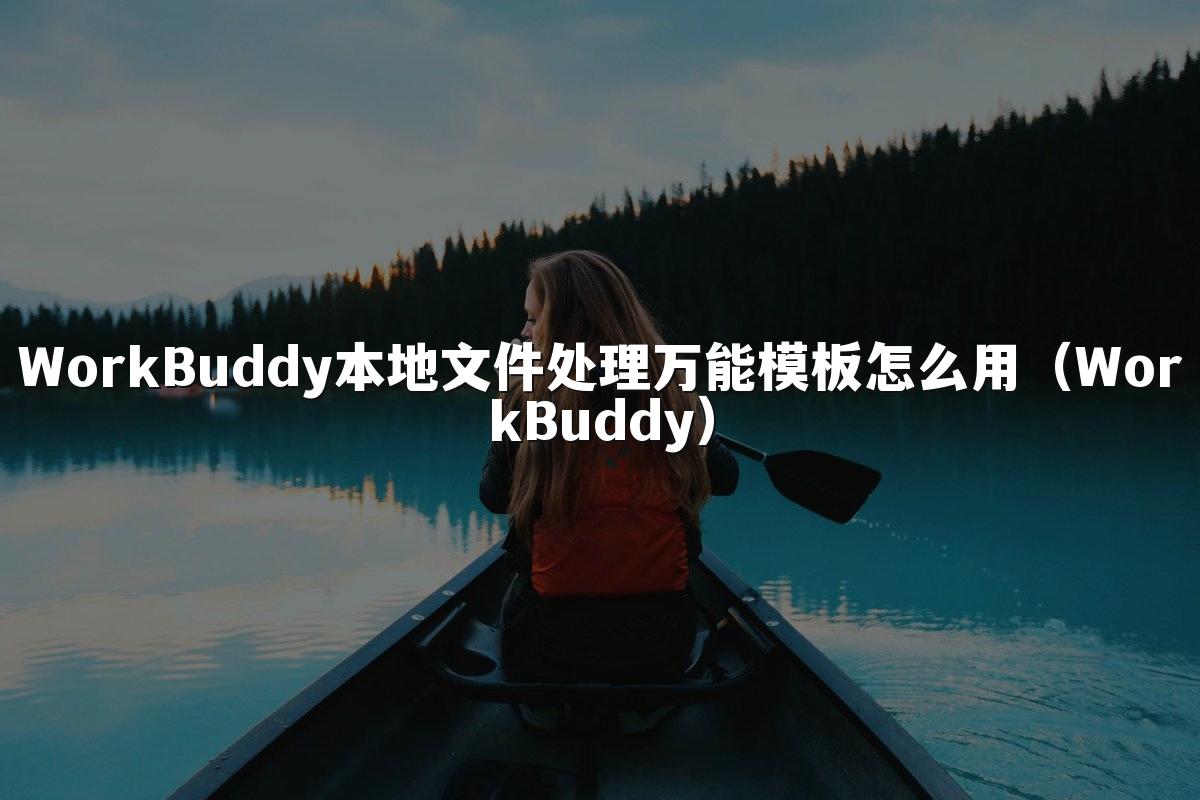 WorkBuddy本地文件处理万能模板怎么用(WorkBuddy)
