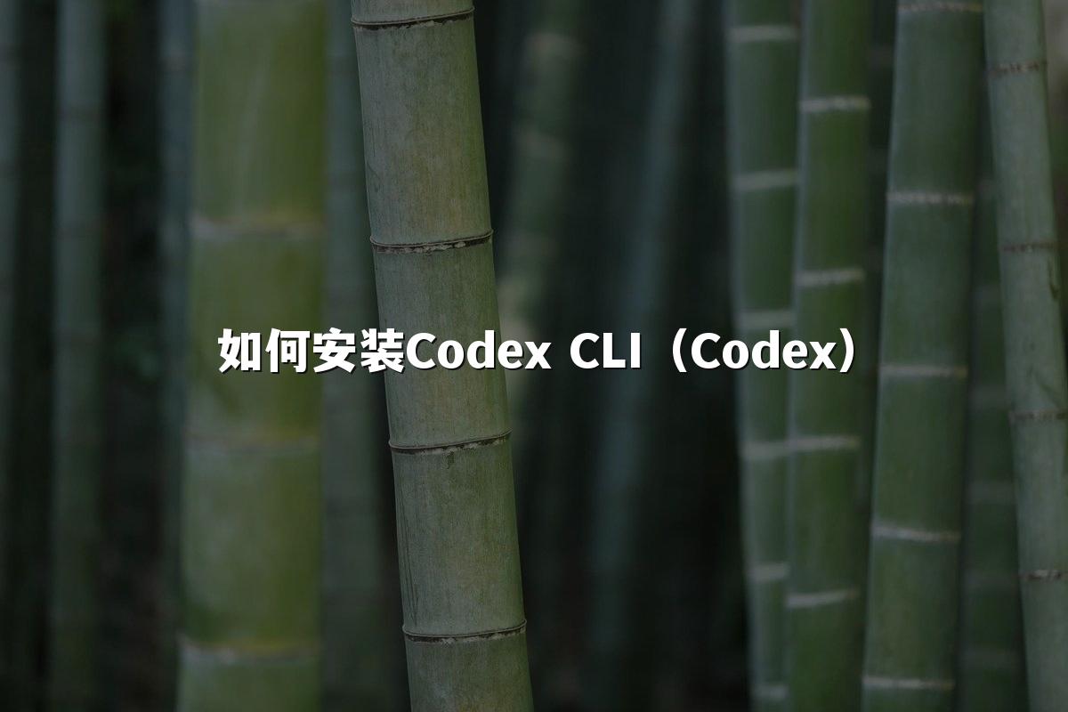 如何安装Codex CLI（Codex）
