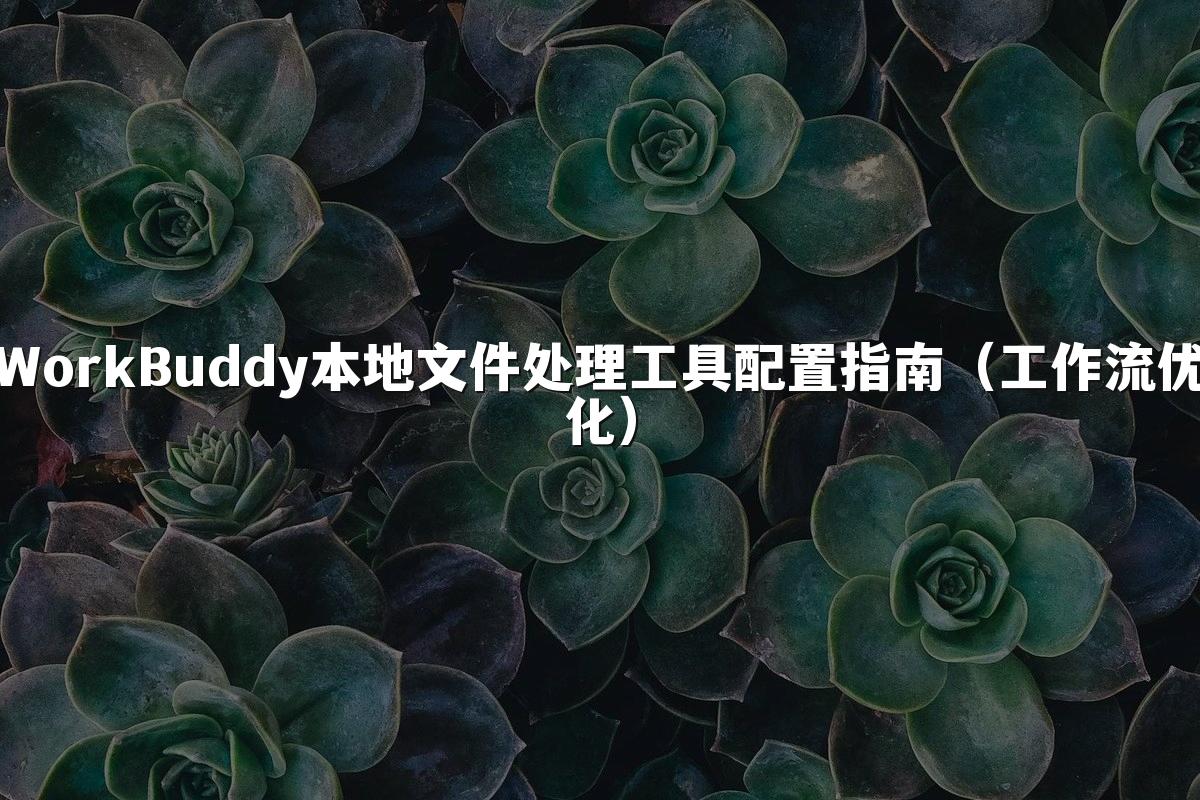 WorkBuddy本地文件处理工具配置指南(工作流优化)