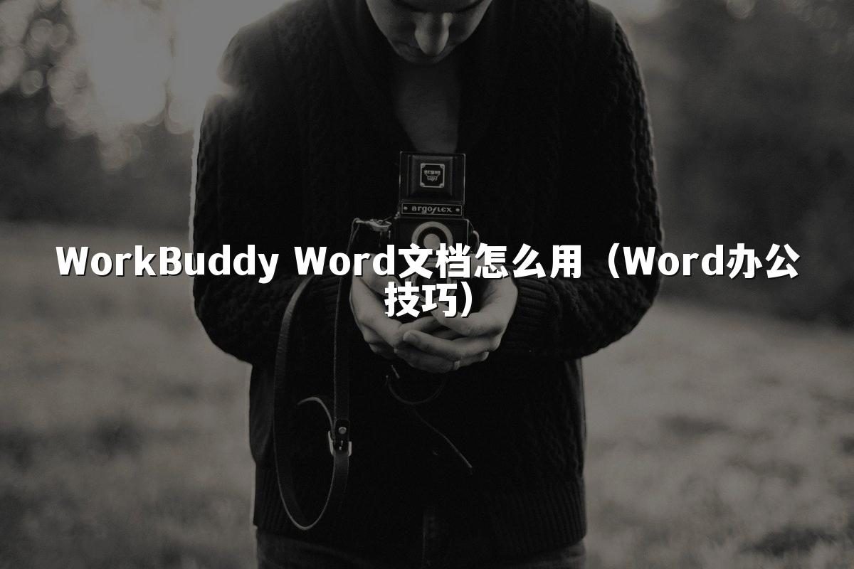 WorkBuddy Word文档怎么用（Word办公技巧）