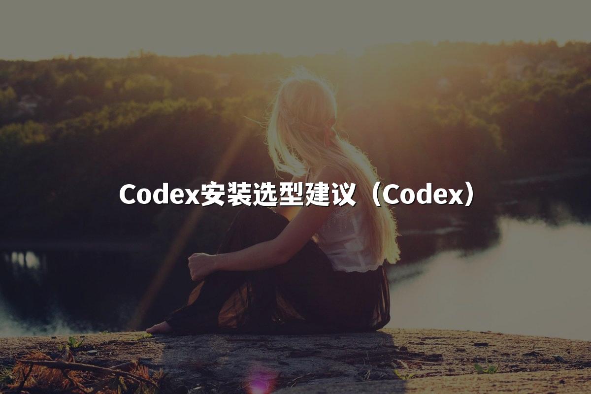 Codex安装选型建议(Codex)