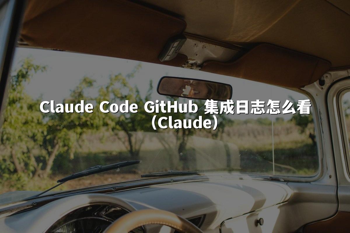 Claude Code GitHub 集成日志怎么看（Claude）