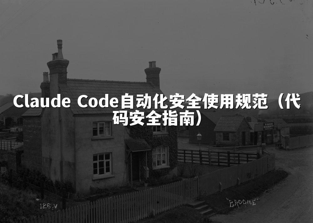 Claude Code自动化安全使用规范（代码安全指南）
